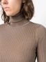 Wild Cashmere Ribgebreide coltrui Beige - Thumbnail 5