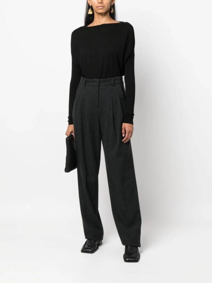 Wild Cashmere Ribgebreide trui Zwart
