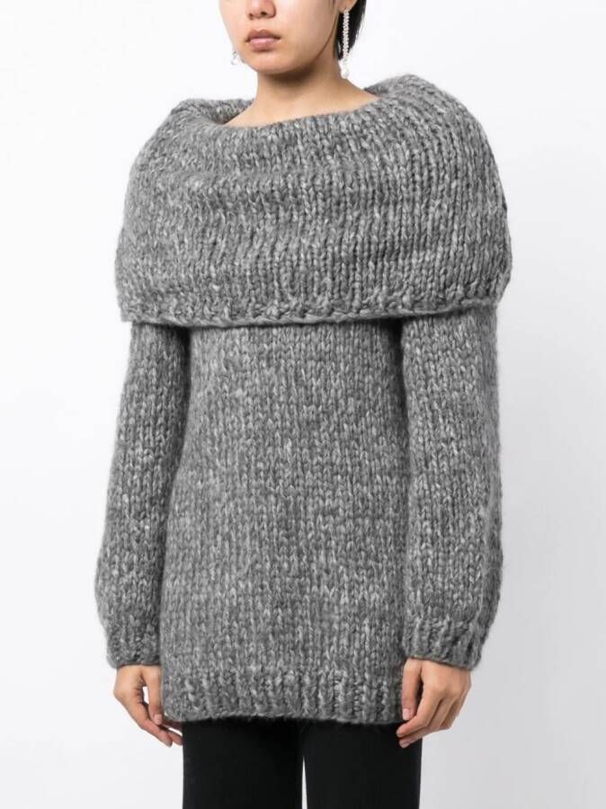 Wild Cashmere Grofgebreide trui Grijs