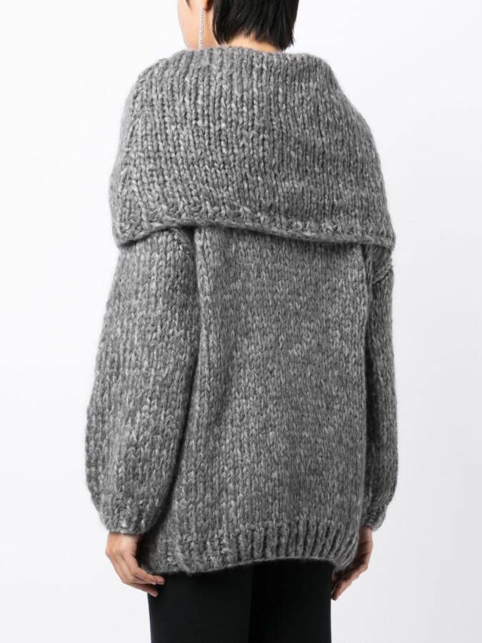 Wild Cashmere Grofgebreide trui Grijs