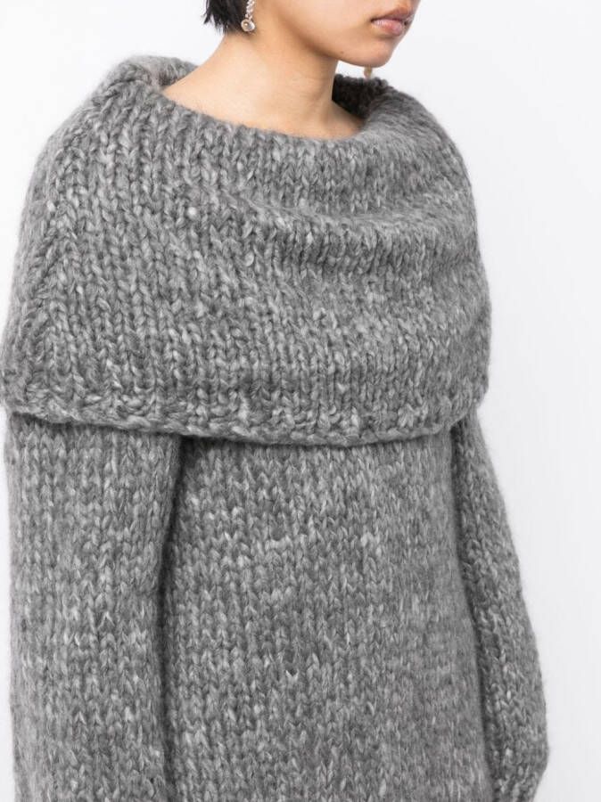 Wild Cashmere Grofgebreide trui Grijs