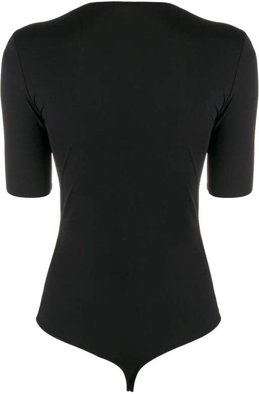 Wolford Body met cropped mouwen Zwart