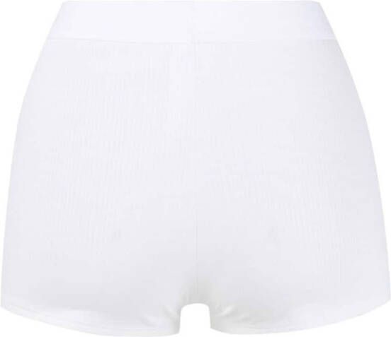 Wolford Geribbelde boxershorts Wit