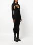 Wolford x Simkhai ribgebreide midi-jurk Zwart - Thumbnail 3