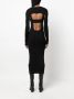 Wolford x Simkhai ribgebreide midi-jurk Zwart - Thumbnail 4