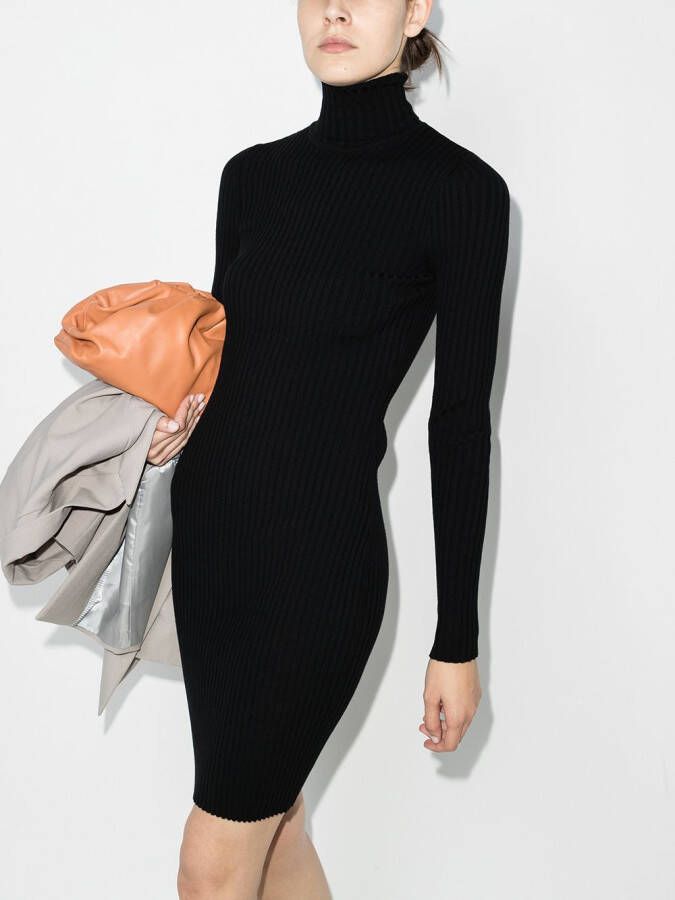Wolford Ribgebreide mini-jurk Zwart