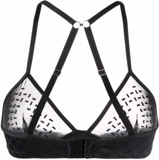 Wolford Gilda triangel bh met tule Zwart