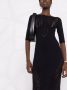 Wolford x Alberta Ferretti Ajouré jurk Zwart - Thumbnail 4