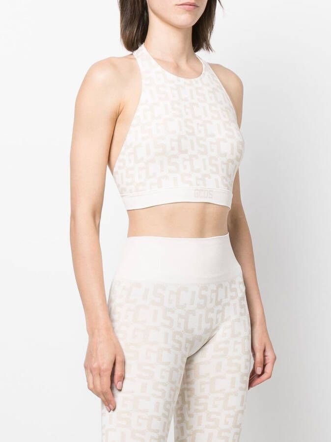 Wolford x GCDS cropped top Beige