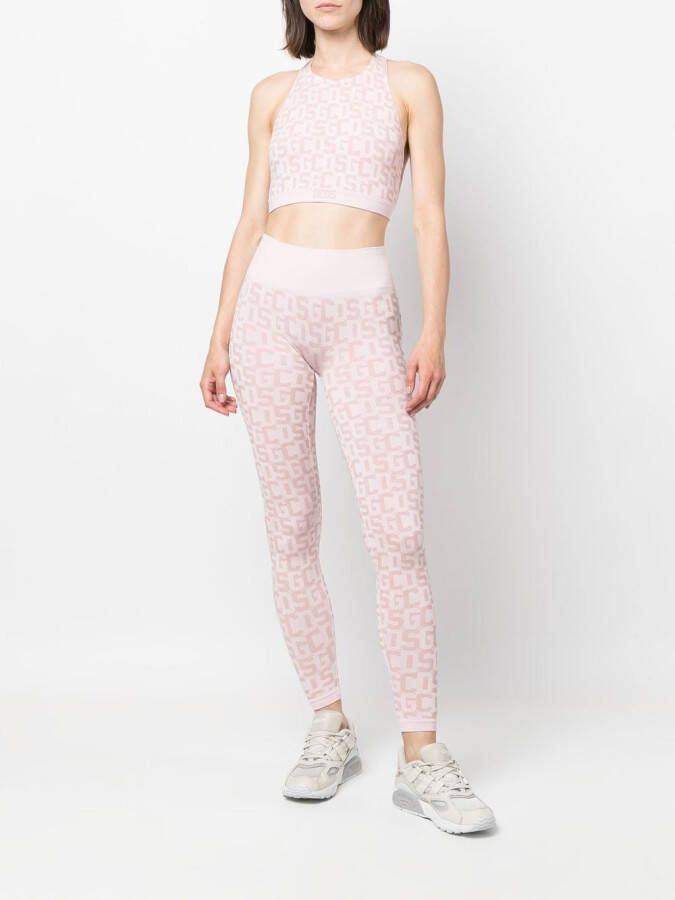 Wolford x GCDS cropped top Roze