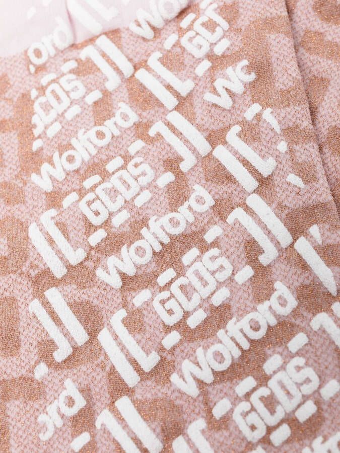 Wolford x GCDS sokken met monogram patroon Roze
