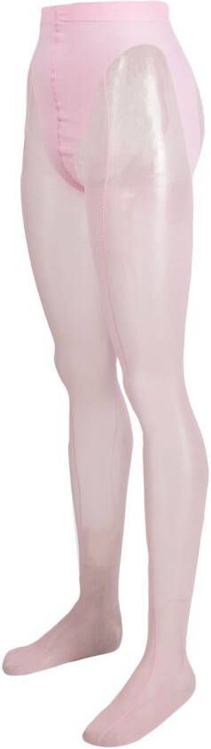 Wolford x Mugler panty met mesh vlakken Roze