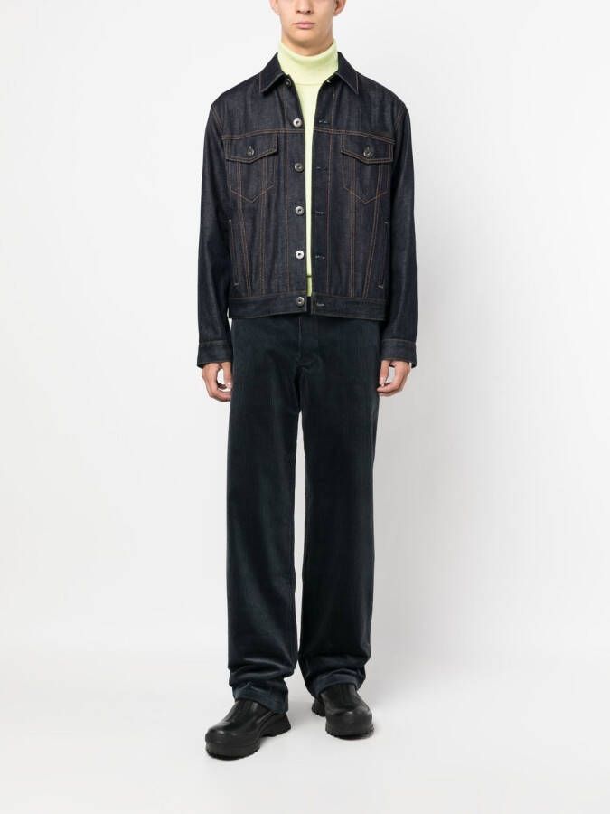 Wood Ribfluwelen broek Blauw