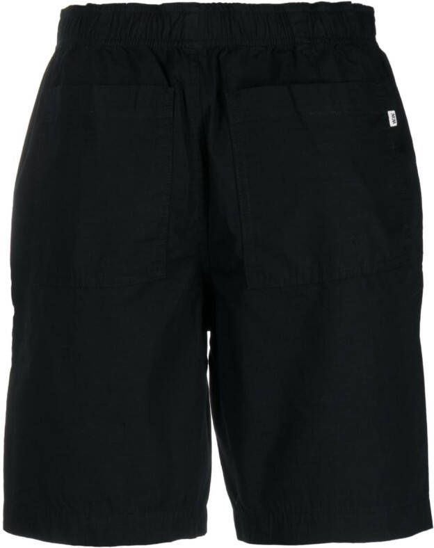 Wood Bermuda shorts met elastische tailleband Zwart