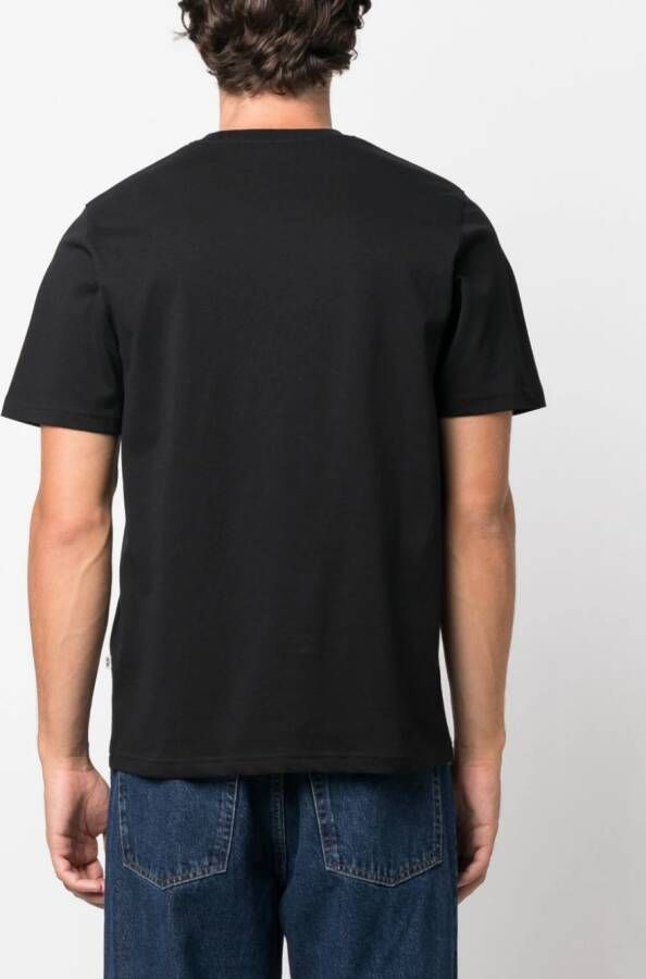 Wood T-shirt met logoprint Zwart