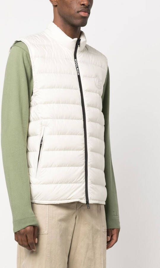 Woolrich Bodywarmer met logopatch Wit