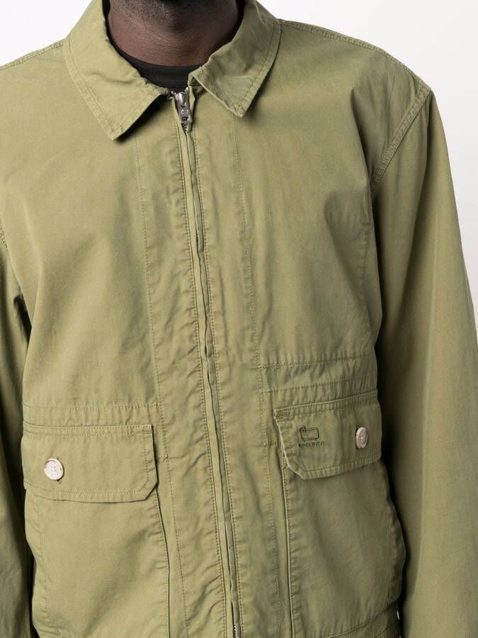 Woolrich Bomberjack met rits Groen