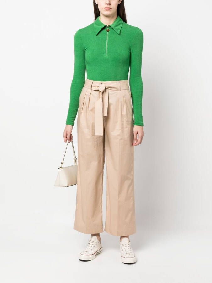 Woolrich Broek met wijde pijpen Beige