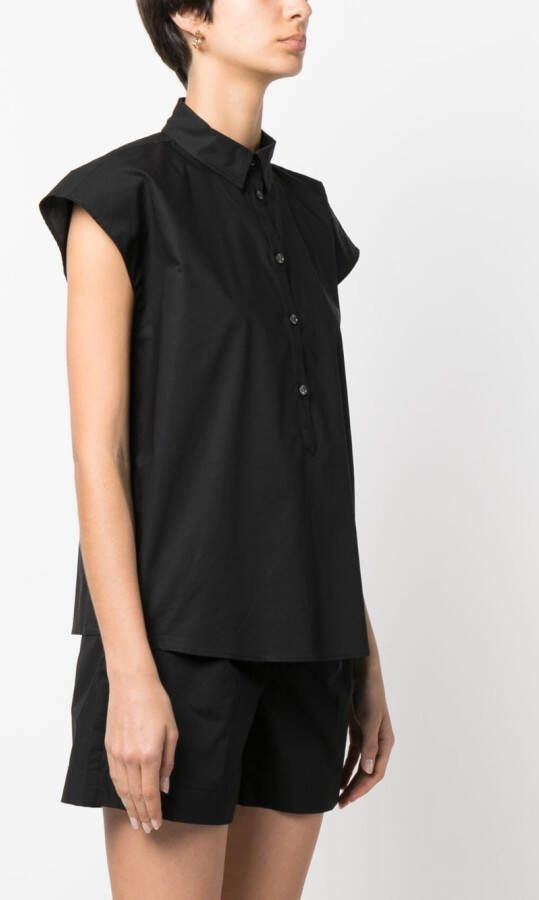 Woolrich Blouse met kapmouwen Zwart