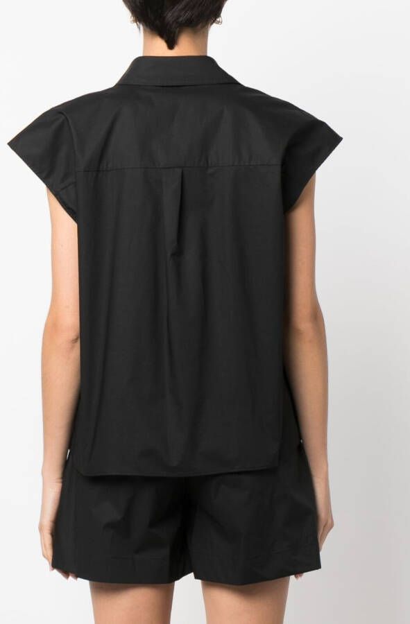 Woolrich Blouse met kapmouwen Zwart