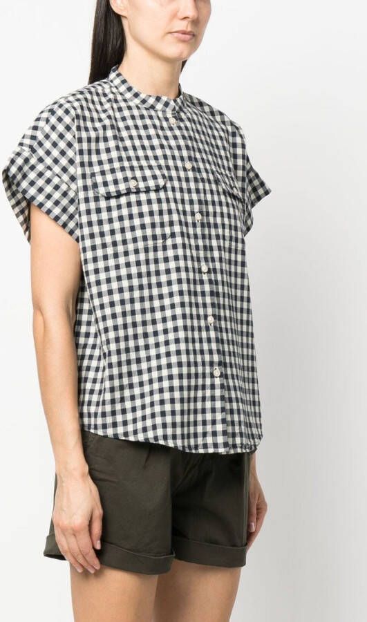 Woolrich Geruie blouse Blauw