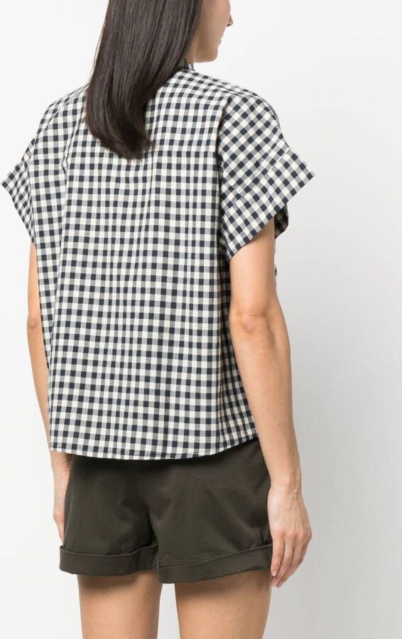Woolrich Geruie blouse Blauw