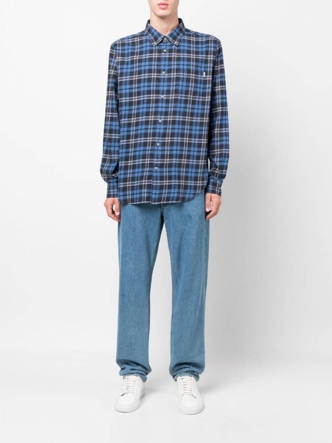 Woolrich Geruit overhemd Blauw