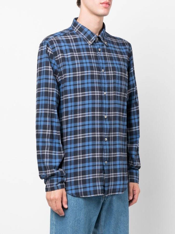 Woolrich Geruit overhemd Blauw