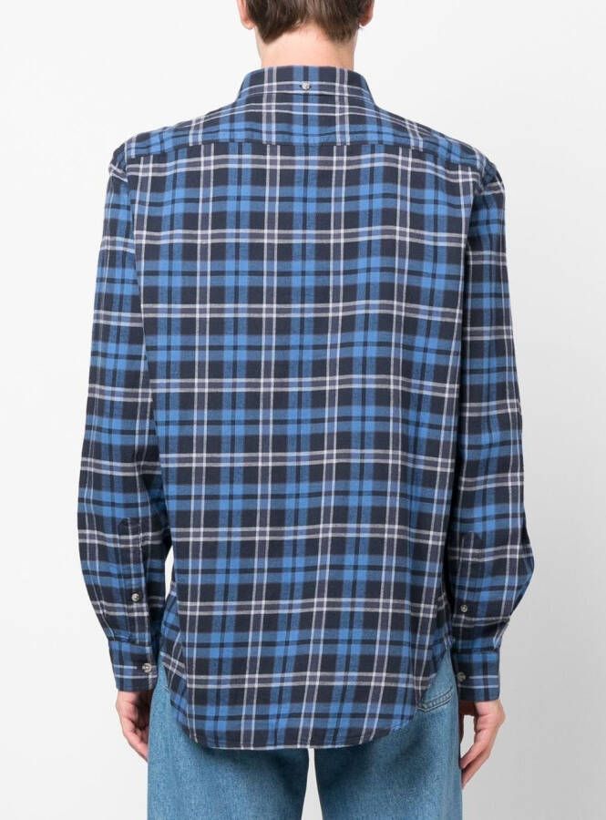 Woolrich Geruit overhemd Blauw