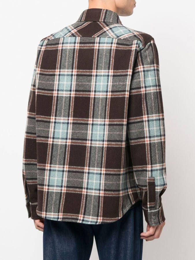 Woolrich Geruit overhemd Bruin