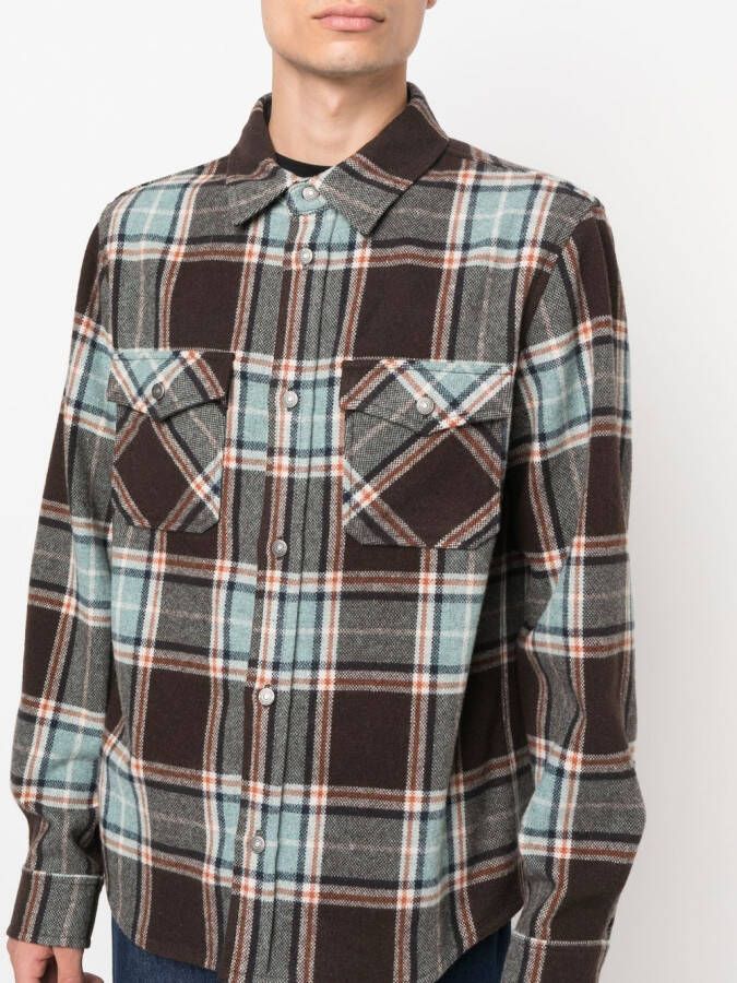 Woolrich Geruit overhemd Bruin