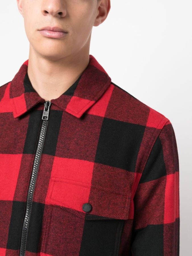 Woolrich Geruit shirtjack Rood