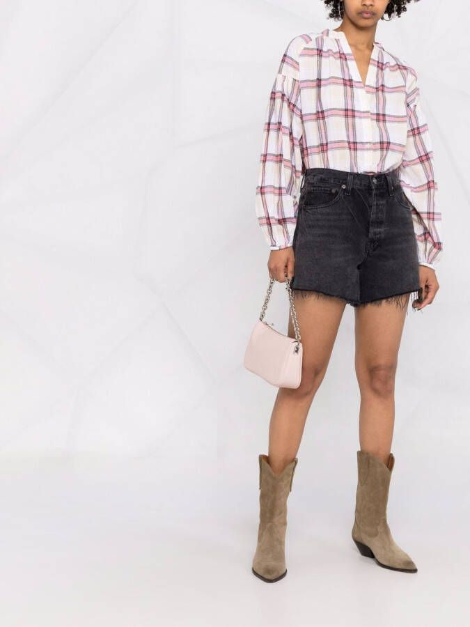 Woolrich Geruite blouse Beige