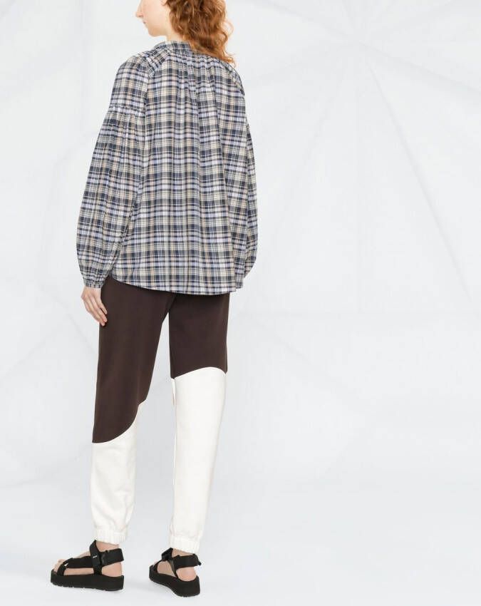 Woolrich Geruite blouse Blauw