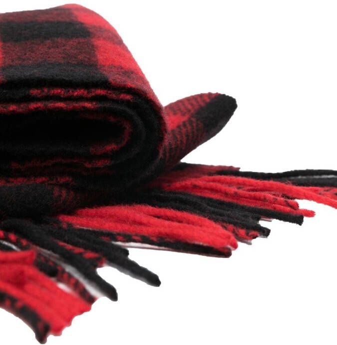 Woolrich Geruite sjaal Rood