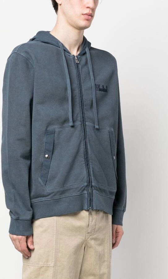 Woolrich Hoodie met geborduurd logo Blauw