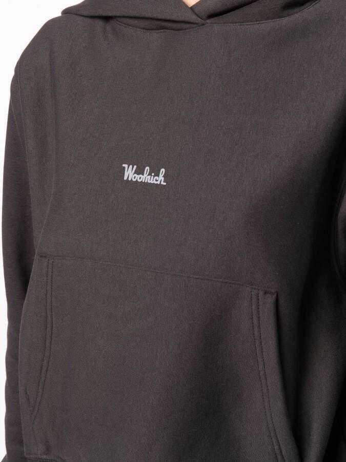 Woolrich Hoodie met logoprint Zwart