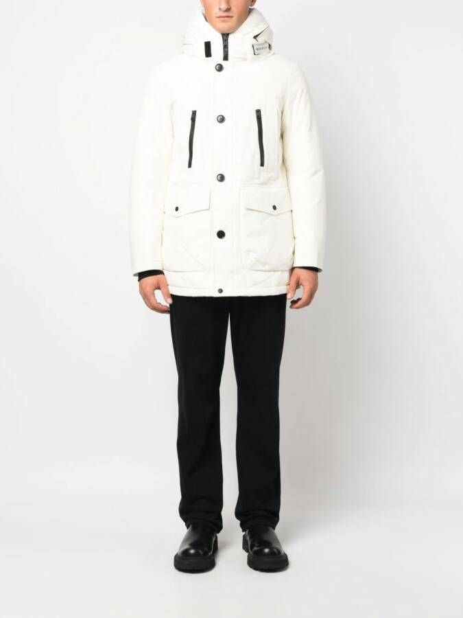 Woolrich Jas met logoprint Wit