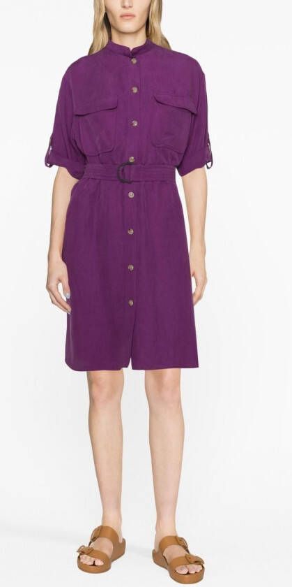 Woolrich Jurk met ceintuur Paars