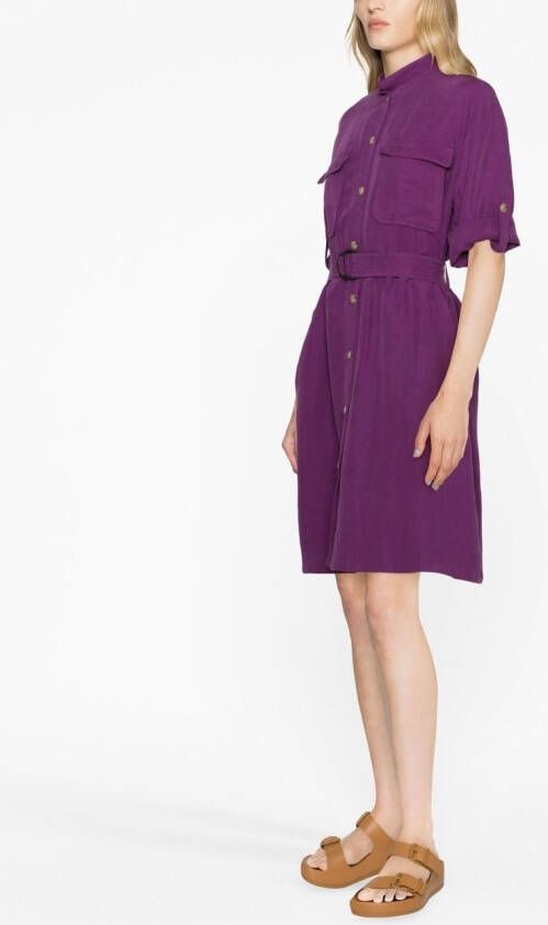 Woolrich Jurk met ceintuur Paars