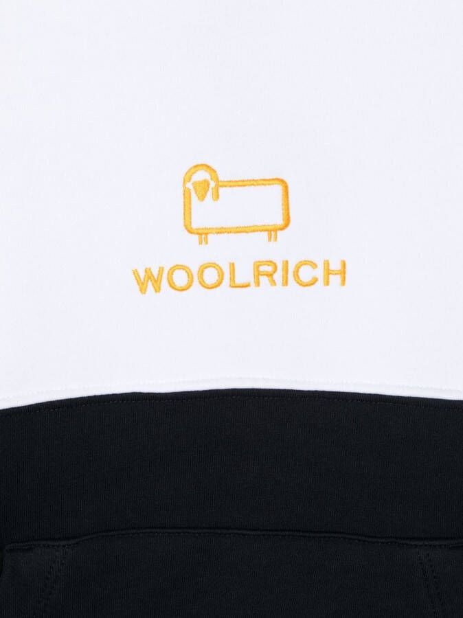 Woolrich Kids Hoodie met logoprint Wit