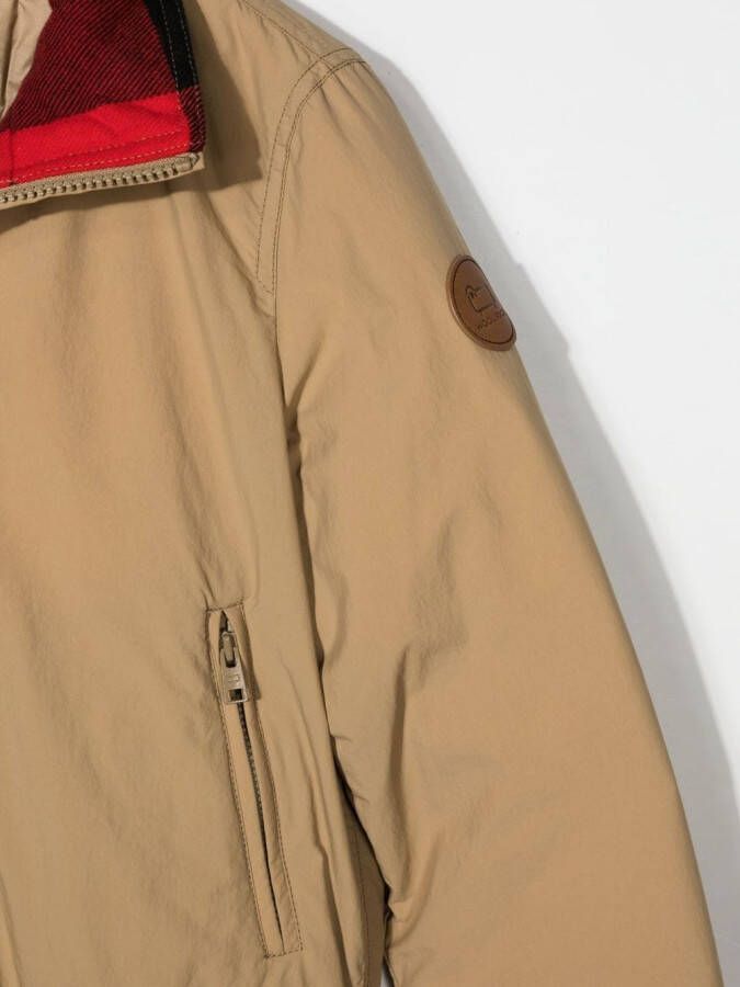 Woolrich Kids Jack met contrasterende kraag Beige