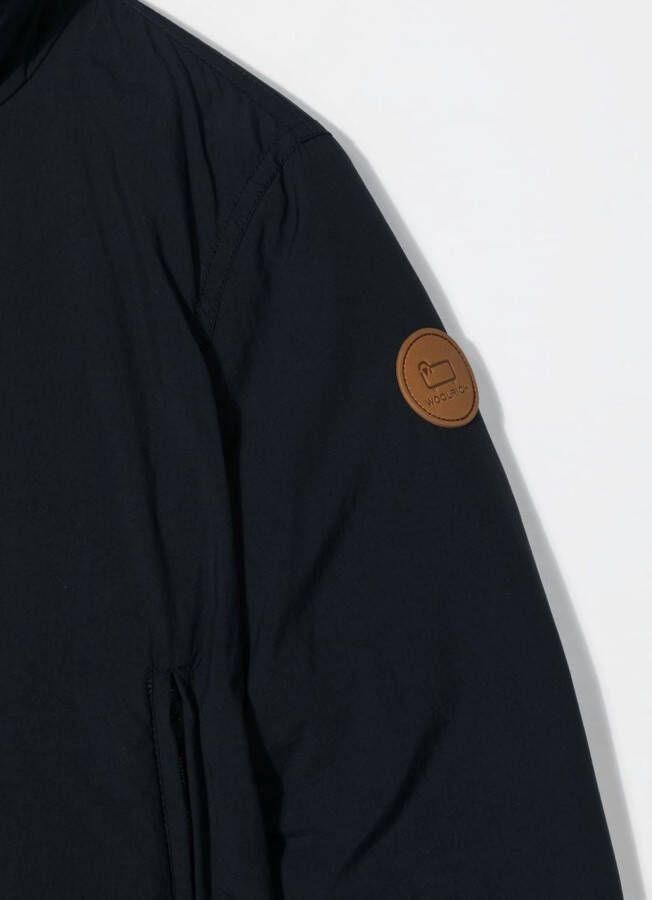 Woolrich Kids Jack met contrasterende kraag Blauw