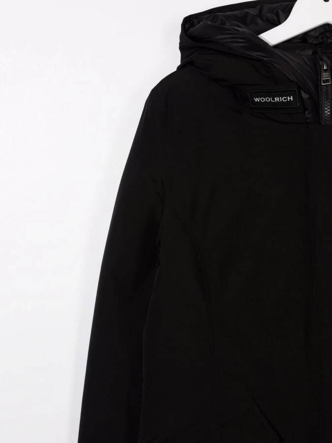 Woolrich Kids Jas met capuchon Zwart