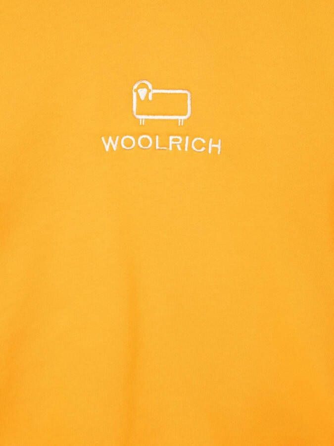 Woolrich Kids Katoenen hoodie Geel