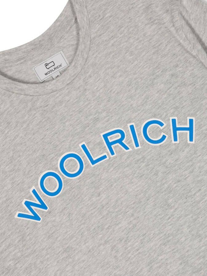 Woolrich Kids T-shirt met logoprint Grijs