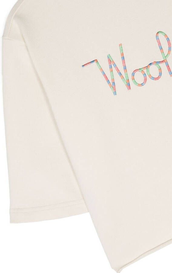 Woolrich Kids T-shirt met geborduurd logo Beige