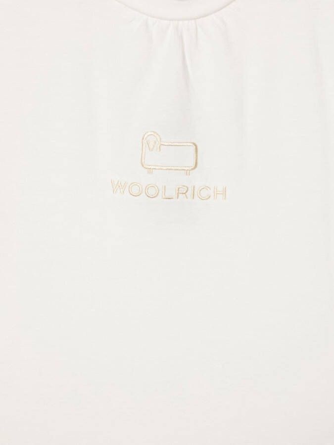 Woolrich Kids T-shirt met geborduurd logo Wit