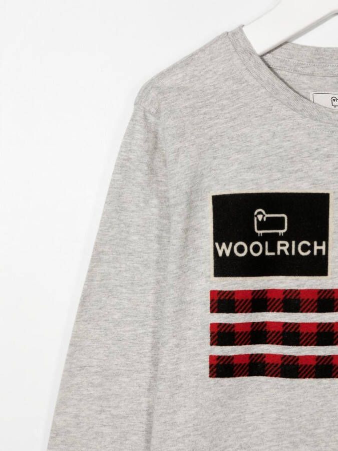 Woolrich Kids T-shirt met logo Grijs