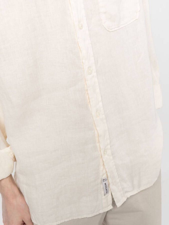 Woolrich Linnen overhemd Beige